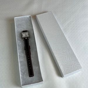 Tommy Hilfiger | Women's Black Leather Strap Watch Silver